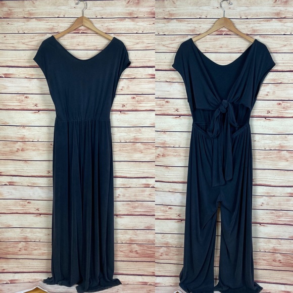 Free People Pants - Free People Tie Back Jumpsuit Gray Cap Sleeve S